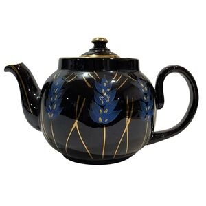 Vintage 1940s Alock, Lindley & Bloor ALB Pottery England Teapot - Dark Brown